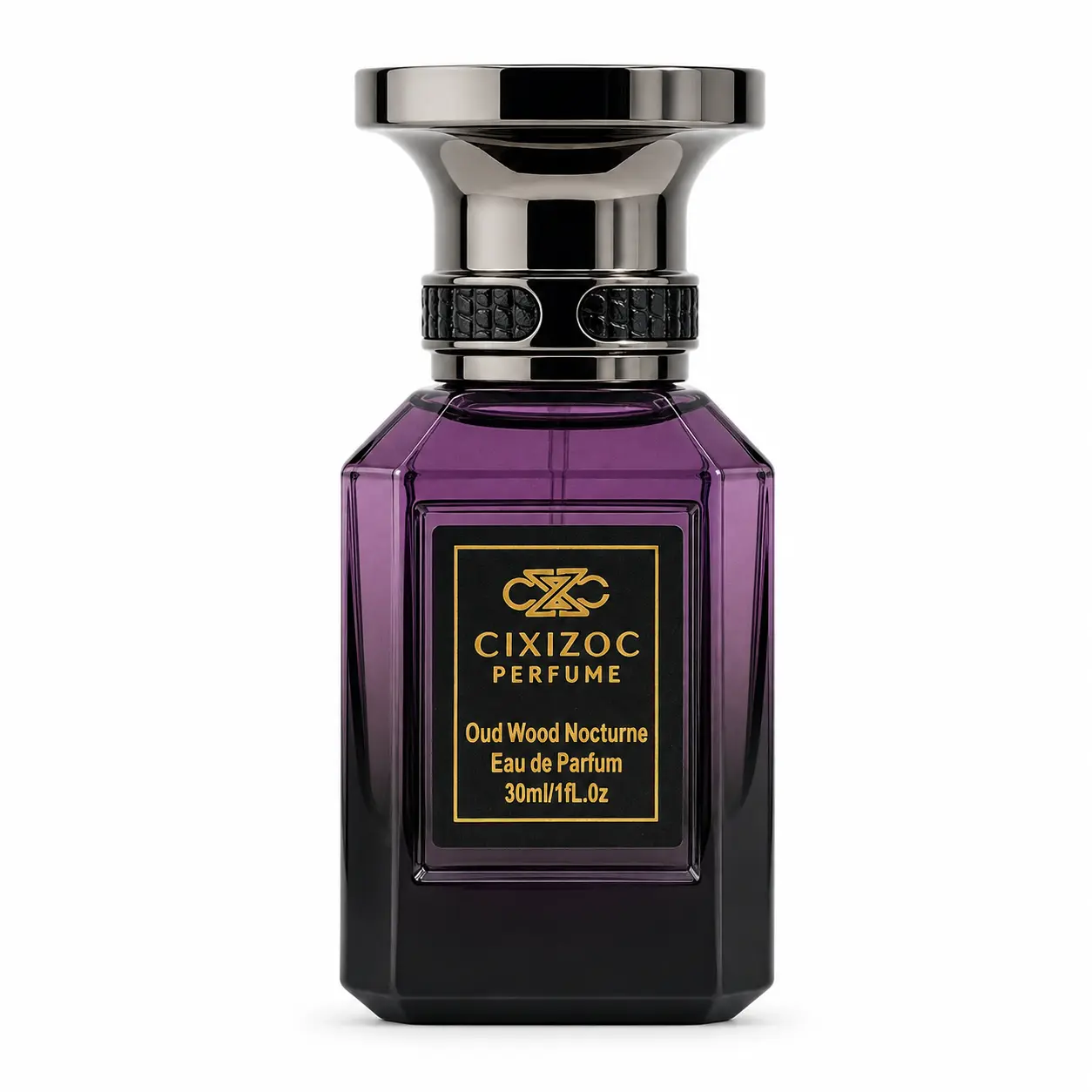 CIXIZOC Oud Wood Nocturne Eau de Parfum for Men, 30ml/1 Fl. Oz., Refreshing Woody-Amber Musk Scent with Bergamot, Pink Pepper, Leather, Vanilla, Clean & Less Heavy Feel, Unisex Fragrance