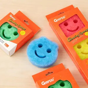 3 Colorful Smile Sponges, Warm Sponges, Kitchen Cleaning Brushes, Bowl Brushes, Pot Brushes, and Magic Tools. Double Sided Bulk Kitchen Cleaning Sponges, Multifunctional Cleaning Sponges for Kitchens, Bathrooms, and Floors