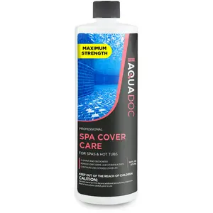 AquaDoc Spa Cover Cleaner & Protectant for Hot Tub - Dirt & Odor Removal Solution - Made in USA - 16oz