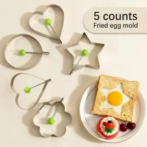 5 Counts Set Fried Egg Rings Molds, Multifunctional Breakfast Tool