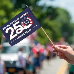 We The People 250th Anniversary Handheld/Table Flag - 1776 to 2026 Patriotic Design