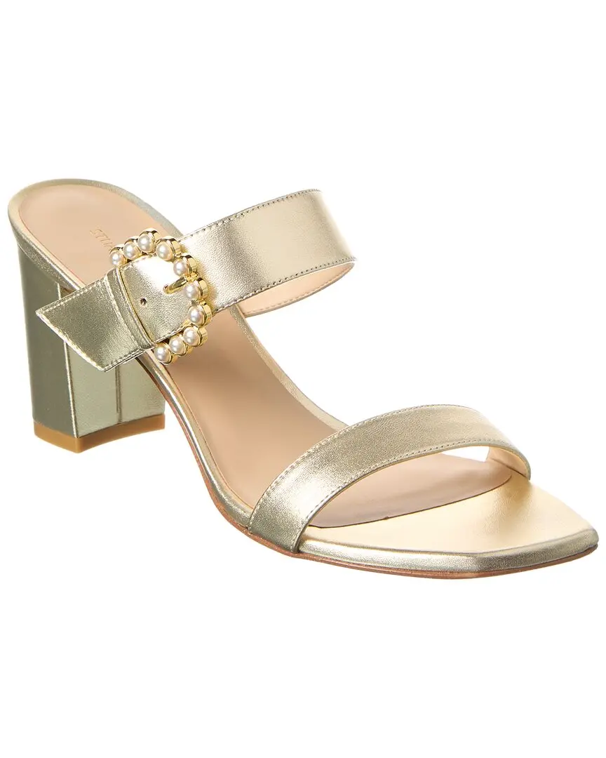 Stuart Weitzman Piper 75 Block Leather Sandal