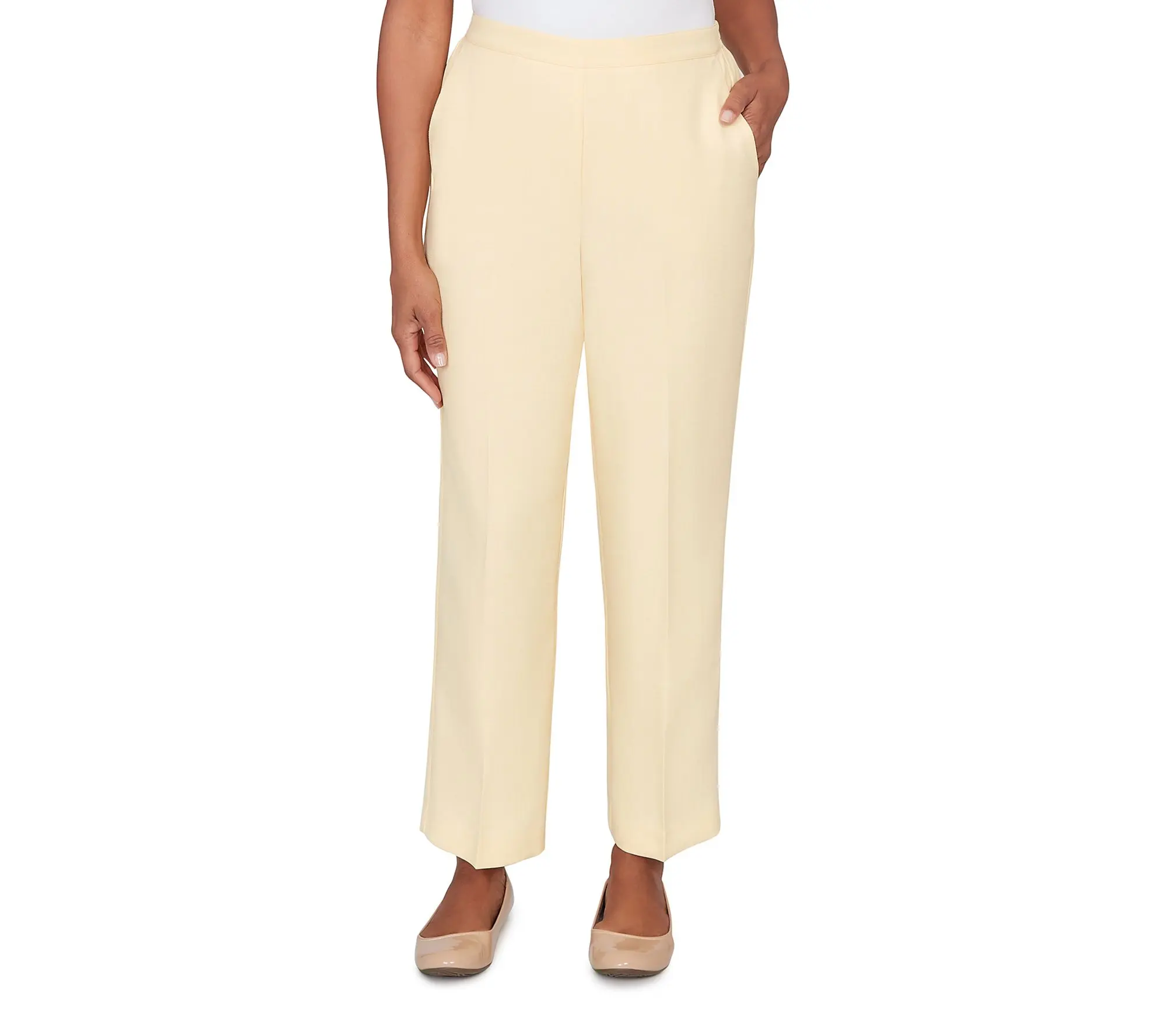 Alfred Dunner Petite Tailored Slant Pocket Average Pants