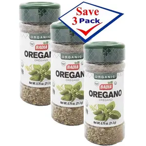 BADIA Organic Oregano Spice, 0.75 oz, Pack of 3 - All-Purpose Seasoning, Flavor-Boosting Cooking Essential for US Kitchens