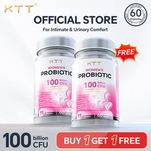[G] KTT Women's Probiotic Capsules - 60 Vegetarian Capsules (100 Billion CFU, 11 Strains) | Targeted Release, Acid Resistant, No Refrigeration | Supports Female Wellness & Endocrine Balance