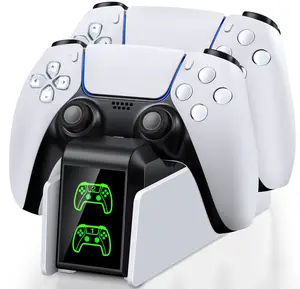 ESYWEN PS5 Controller Charger Station for PlayStation 5 Controllers, Dual Charging Dock with LED Indicator, Fast Charging Stand for PS5 Accessories