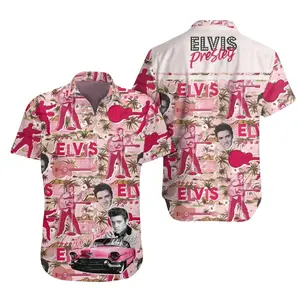 Elvis Tropical Button Shirt, Epic Elvis 2026 Hawaiian Shirt, Button Up Shirt, Rock N Roll Merch, Elvis Lover Gift
