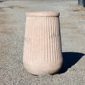 Cream Terracotta Pot With Liner Design