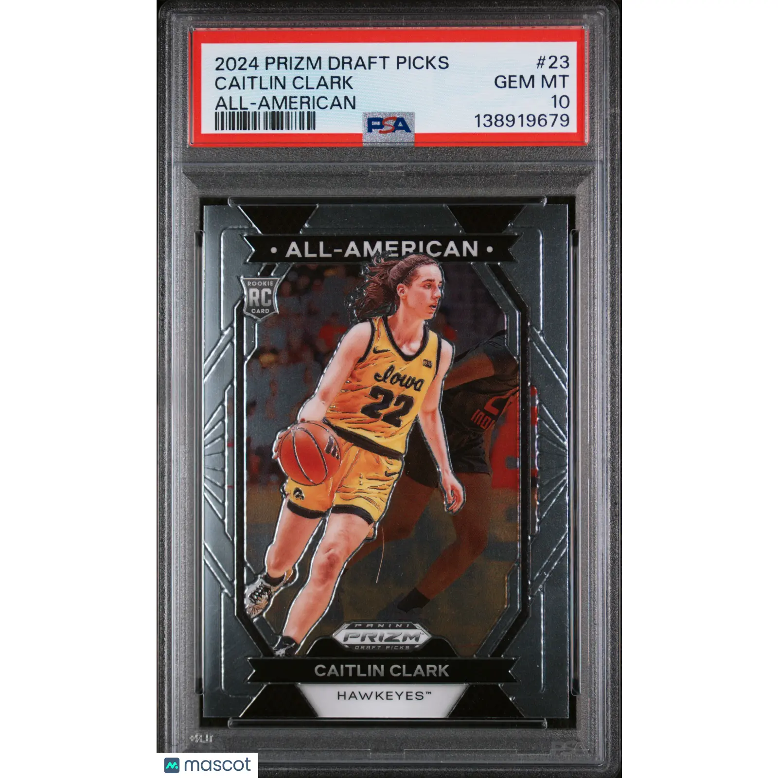 2024 Prizm Draft Picks Caitlin Clark All-American RC #23 PSA 10 Rookie