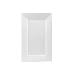 11.5 In. White Rectangular Plates | 10 Count