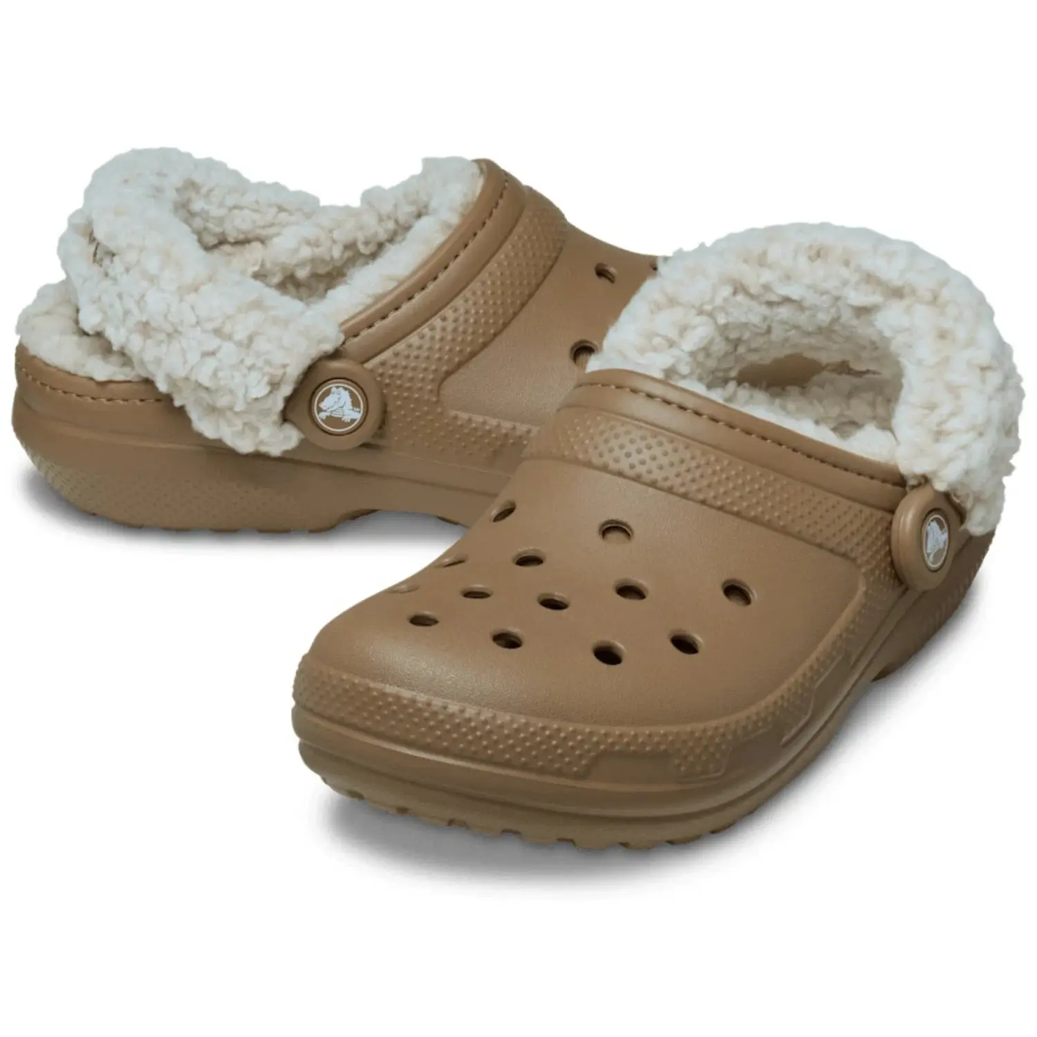 Crocs Classic 211396-6UR Clog Men's Sepia Fleece Lined Slip On Cozy Shoes JAX906