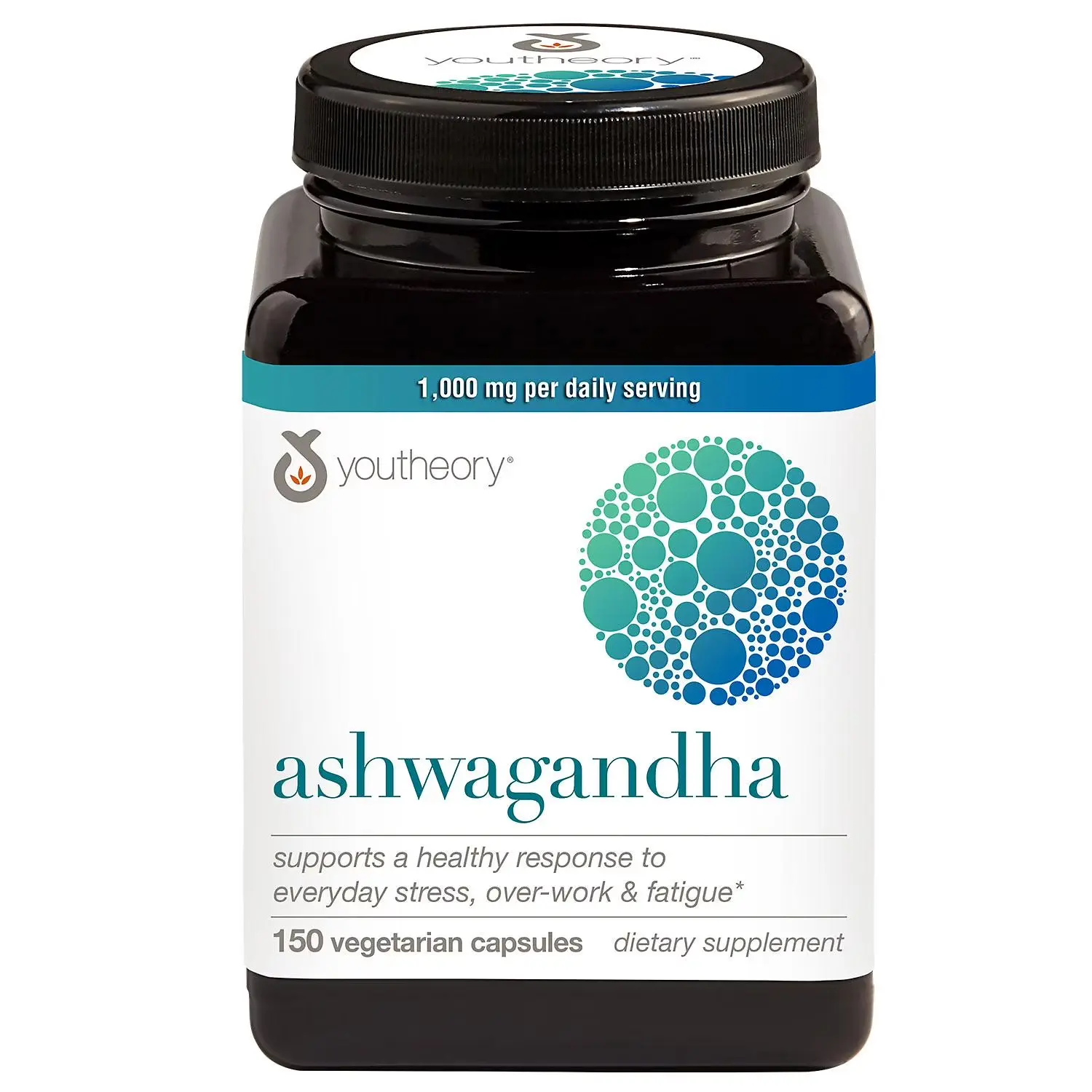 Youtheory Ashwagandha - with Organic KSM-66 Ashwagandha - Herbal Blend to Support Stress Relief & Energy Levels* - Helps Support Mood* - 1,000 mg