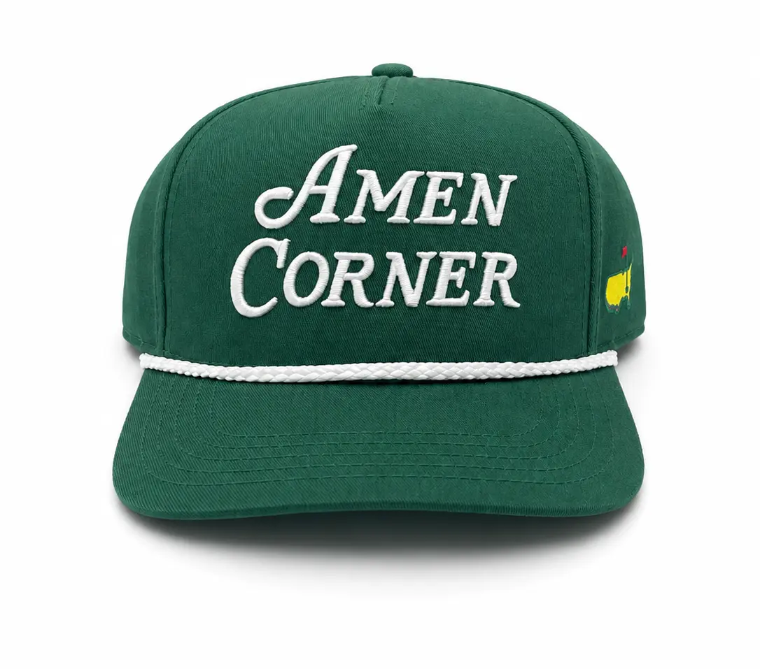 2026 Masters Golf Hat, Amen Corner Embroidered Cotton Rope Snapback Cap for Men & Women, Adjustable Fit, Clothes, Rope Hats