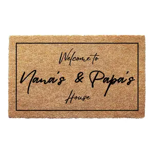 Welcome To Nana & Papa's House Doormat
