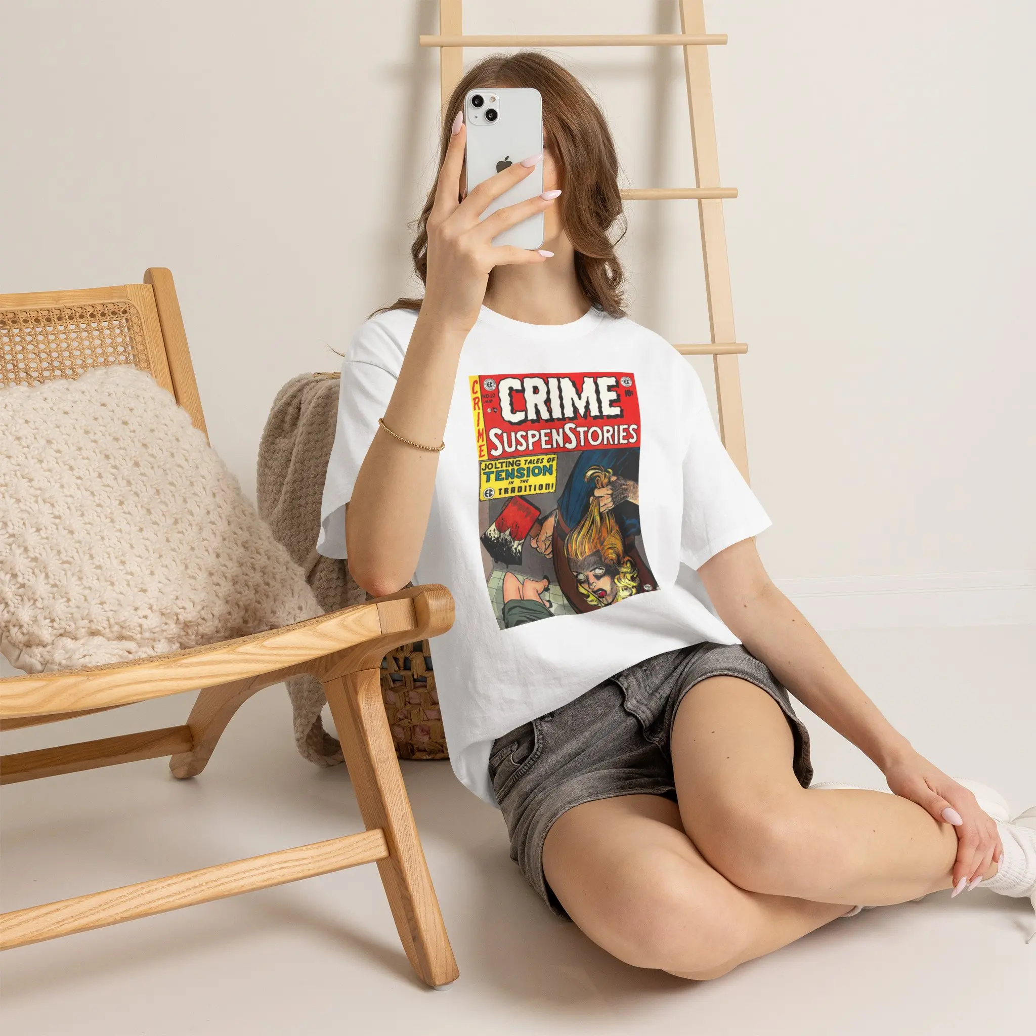 Crime Suspense Stories comic cover T-Shirt | vintage pulp horror graphic EC comics