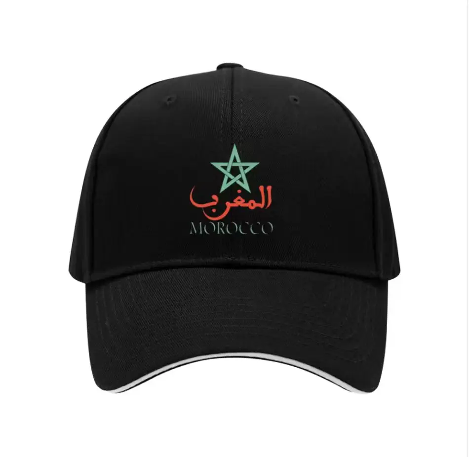 Morocco Flag Heart Baseball Cap Arabic Al Maghrib Print Dad Hat Men Women Patriotic Support Morocco Sports Hat
