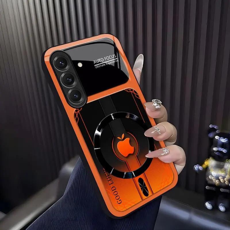 Luxury Sports Car Aesthetic MagSafe Case Anti-Scratch Magnetic Glass Cover for Galaxy S25 ---975