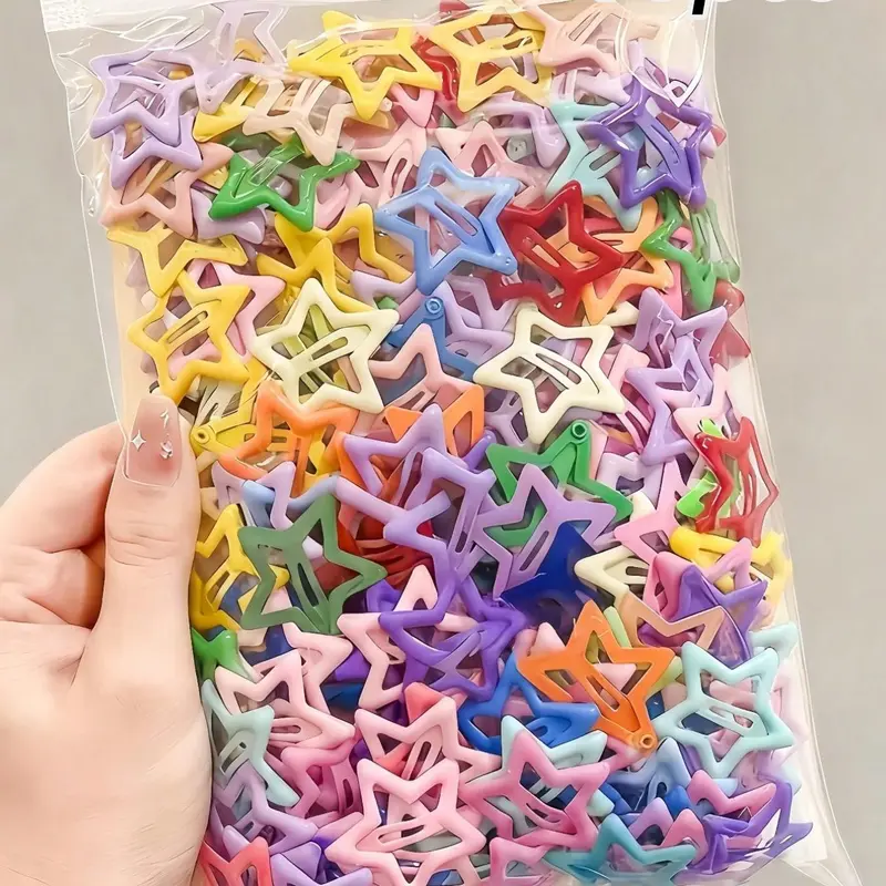 【Black Friday】60 Pcs Star Hair Clips, Y2K Colorful Star Design, Cute, Playful and Vibrant Accessories, Fun Hair Clips, Perfect for Girls' Daily Use, Weekends and Birthday Parties Hairclips