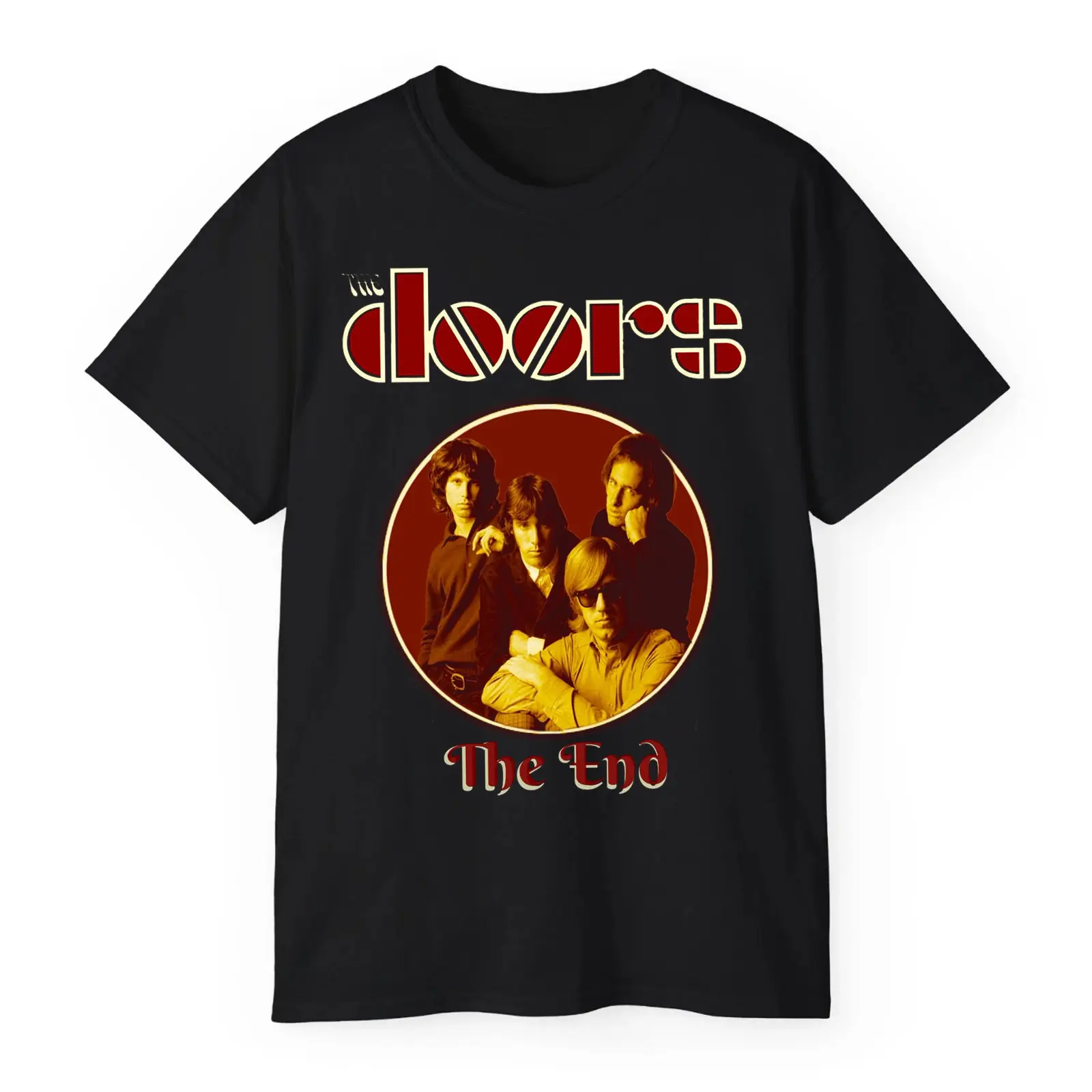 The Doors The End Circle Poster T-Shirt – Retro Classic Rock Tee  Gift for Fans