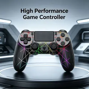 PS4 Wireless Controller, Limited Edition with Colorful Lightning Attack Design, Built - in Vibration Feedback, Six - Axis Gyroscope, Compatible with PS4 Players.