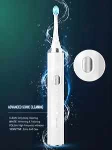 Electric Toothbrush Sonic, Powerful Plaque Remover for Teeth Whitening & Gum Care, Multiple Cleaning Modes, Smart Timer, IPX7 Waterproof, USB Rechargeable, Long Battery Life Toothbrush for Home & Travel