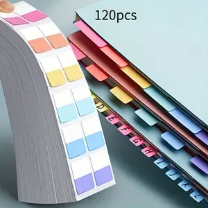 120 Sheets Of Paper Label Index Stickers Sticky Labels Adhesive Tabs - Get Organized With 10pcs