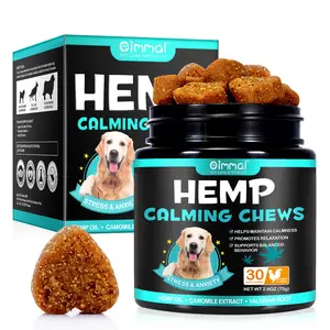 Oimmal Advanced Calming Chews for Dogs Supplement, Helps Promote Relaxation, Reduce Stress, Storm Anxiety, Fireworks, Motion Sickness for Dogs, 5 Flavor, Trial Pack (30Ct)