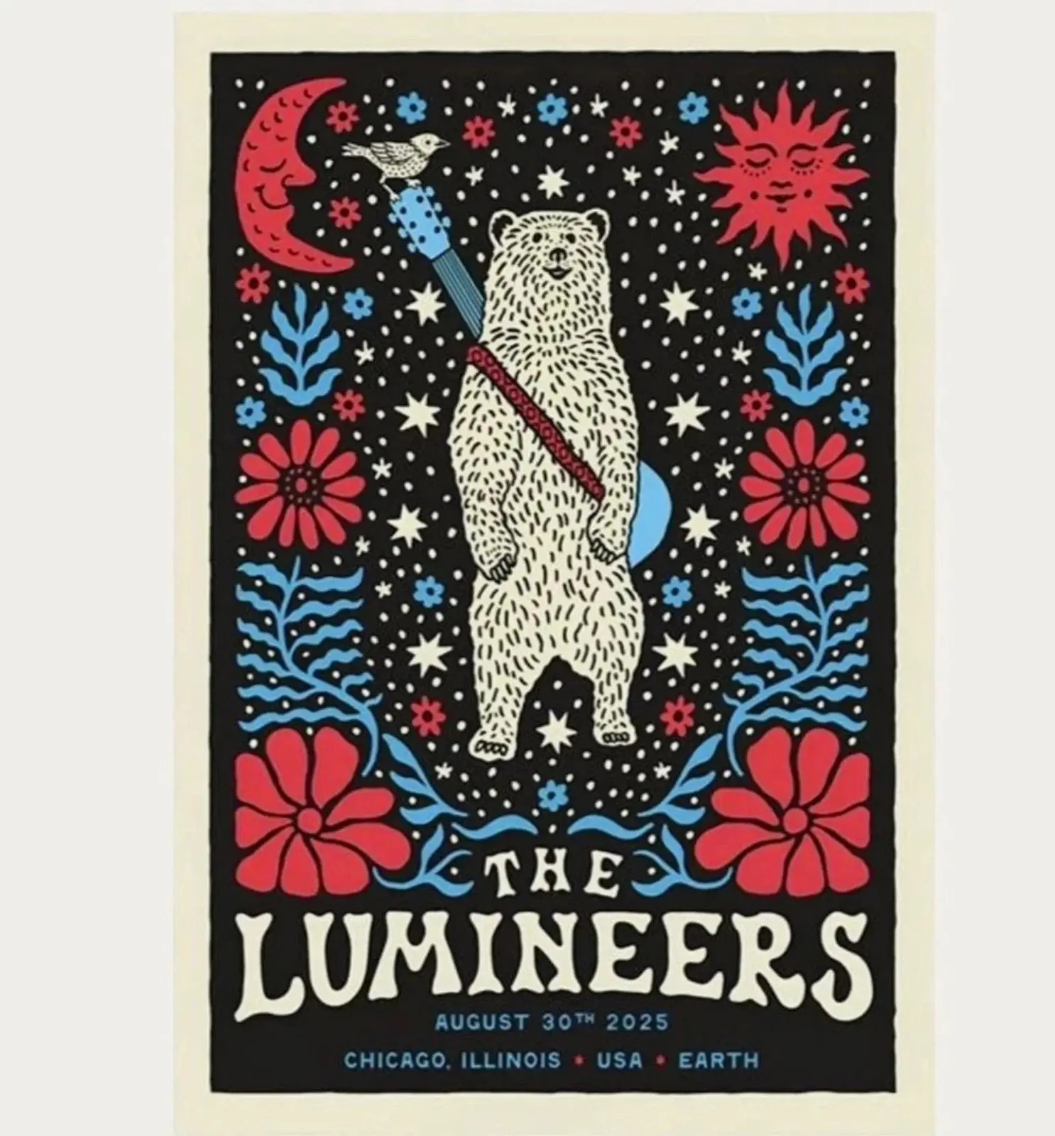The Lumineers 2025 Chicago Event Poster