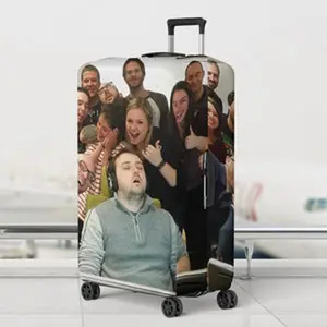 Custom Photo Luggage Cover, Funny Gift For Friends Upcoming Trips