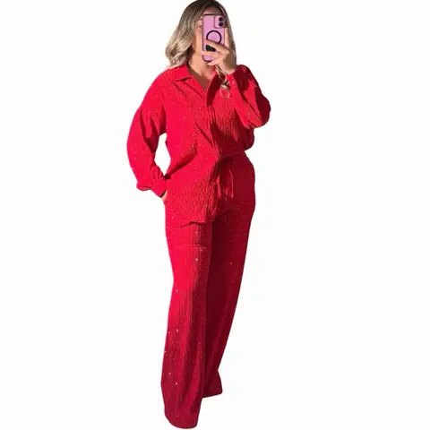 SLIM - Heavenly Comfort Collection - Set 2 Pieces Pants and Button up - DIFFERENT COLORS