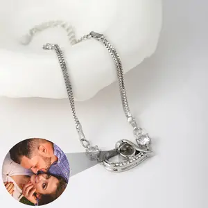 Custom Photo Projection Bracelet 925 Silver Picture Inside