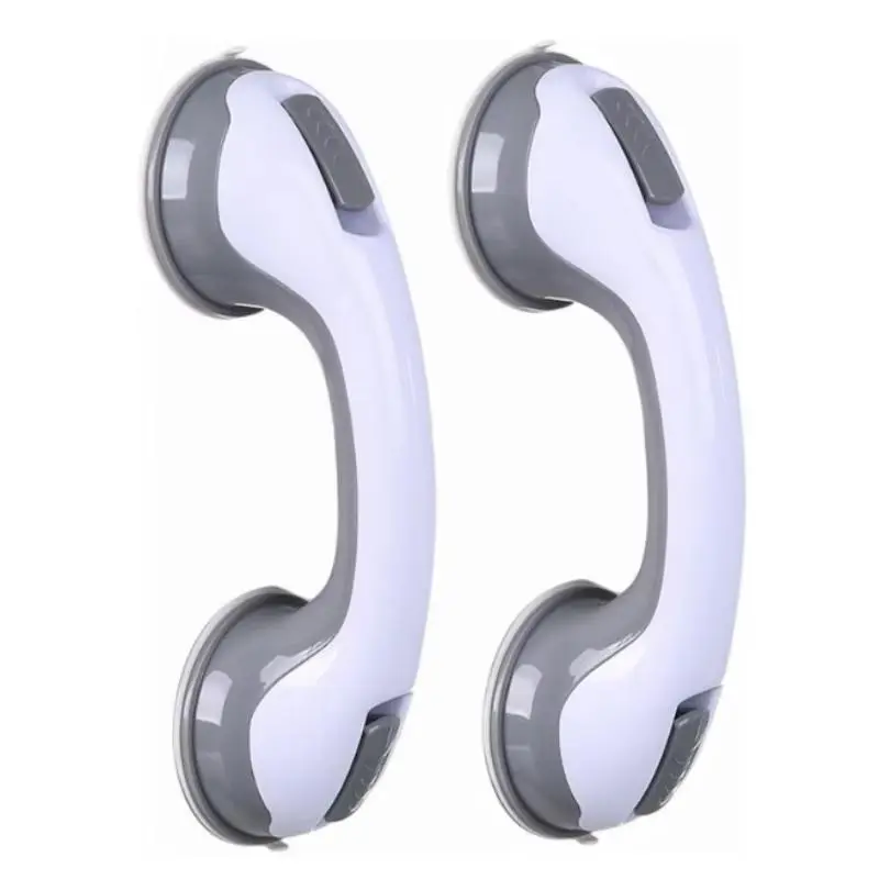 2pcs Suction Cup Bathroom Grab Bars - Non-Slip Safety Rails for Elderly, Easy-Install Shower & Toilet Fall Prevention Handrails