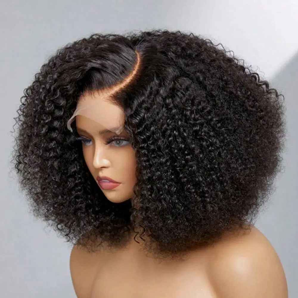 Kinky Curly 13x6 HD Lace Frontal Wig Curly Deep Wave Human Hair Wigs 13x4 HD Transparent Lace Frontal  Wig Brazilian Human Hair 4x4 Lace Closure Wig