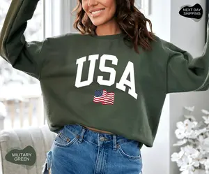 USA Sweatshirt, Retro USA Sweat, Gift for Patriot, 4th of July Sweatshirt, 4th of July, USA Flag Sweat, Independence Sweatshirt