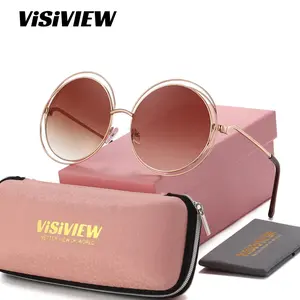 VISIVIEW Unisex Fashion Full Frame Sunglasses Travel-friendly Round Frame Sunglasses UV400