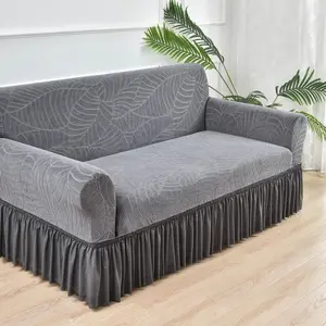 Solid Color Sofa Cover, 1 Count Sofa Cover, Sofa Protector for Living Room, Household Textiles for Decor, Valentine's Day Gift, Elastic Sofa Slipcover