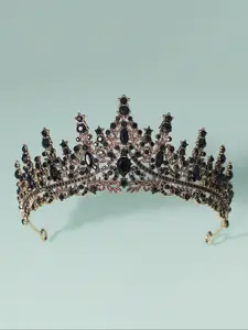 Rhinestone Decorated Crown Tiara for Women, Elegant Crown Design, Elegant Bridal Headwear for Wedding Bridal Party Formal Occasions, Fashion Hair Accessories for Party, Daily Clothing Decor