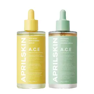 [APRILSKIN Official] A.C.E. 3-SECOND Soothing & Brightening Serum Duo: Mugwort Centella Serum & Vita Kojic Serum | Mugwort + Centella Dual Calming | Vitamin C + Kojic Complex