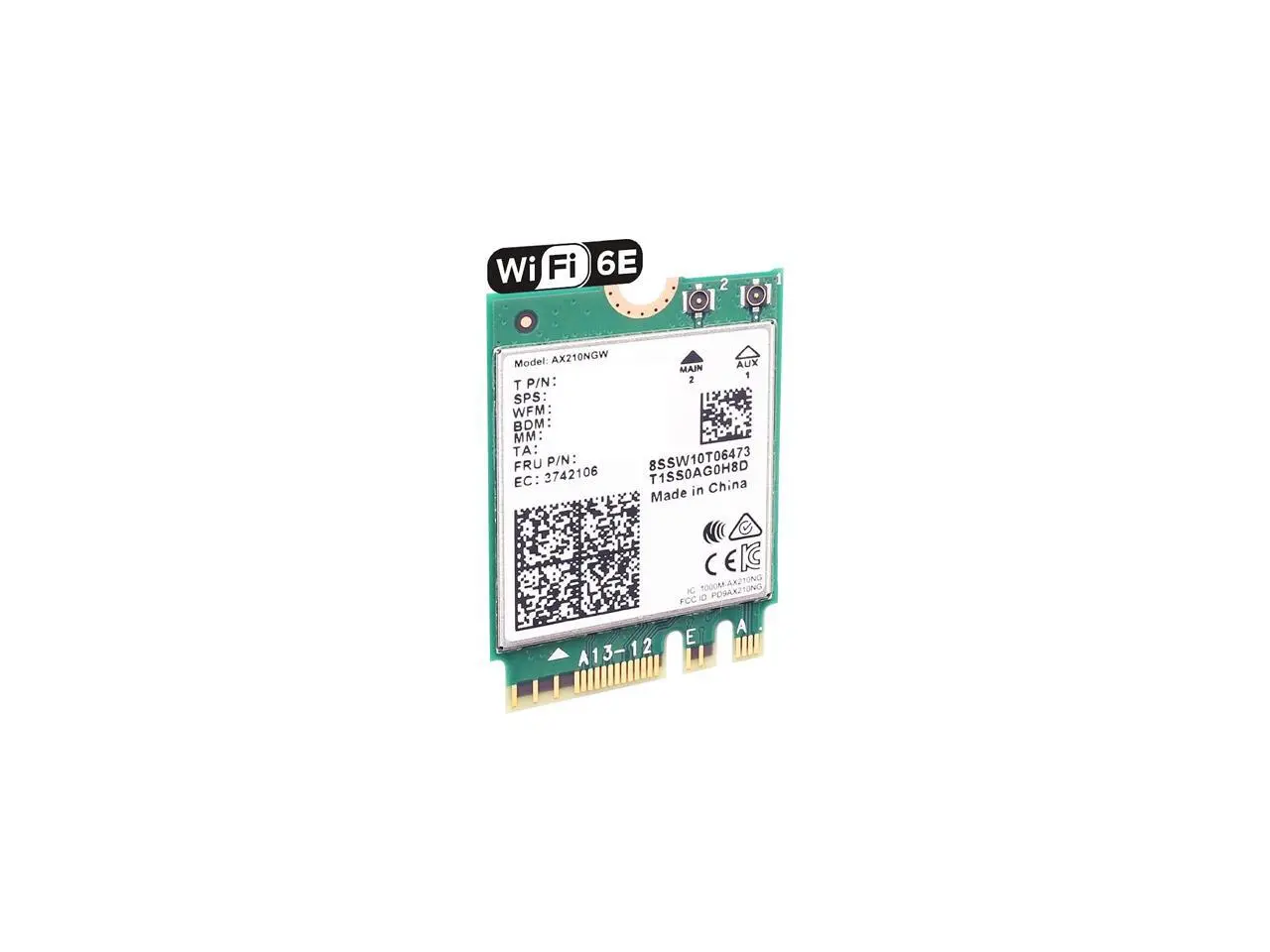 Intel AX210.NGWG Wireless Adapter IEEE 802.11ax PCI Express Intel AX210.NGWG Wireless Adapter IEEE 802.11ax PCI Express