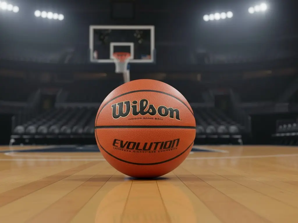 WILSON Men's Evolution Game Basketball - 29.5 in Regular Size, Composite Material Sports Ball for Competitive Basketball Matches Ball Sports Equipment Basketballball
