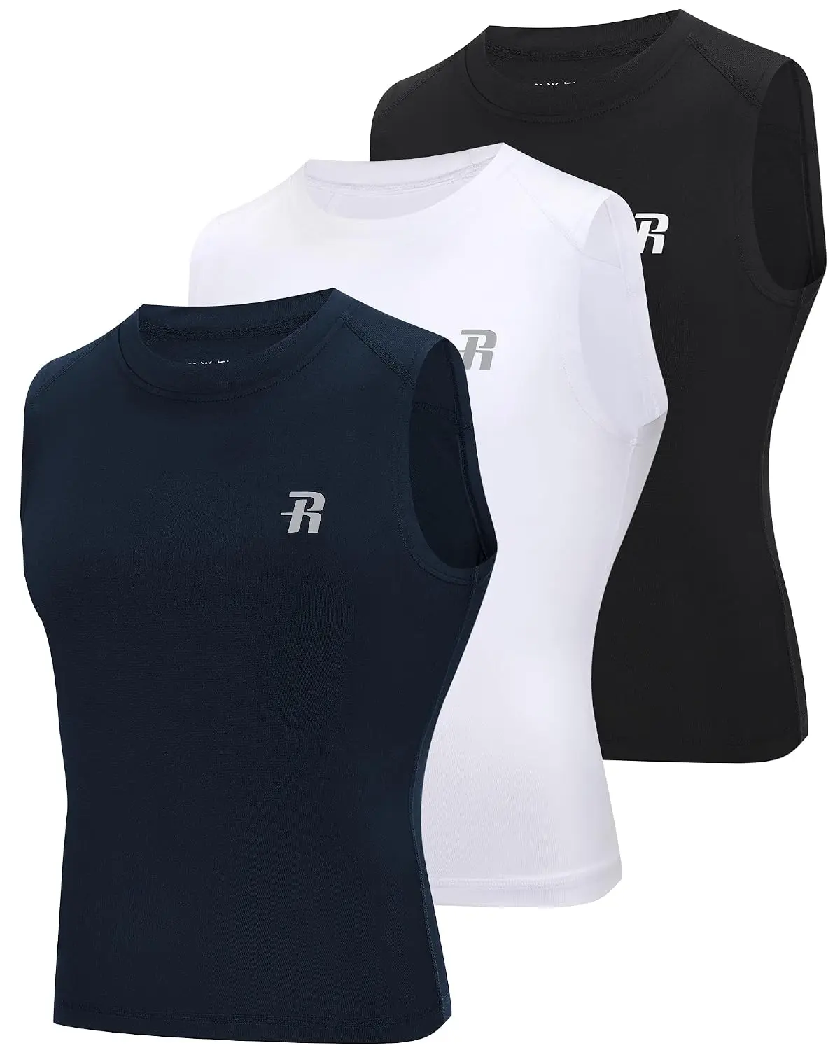 Boys Sleeveless Compression Shirt Kids Athletic Tank Tops Youth Quick Dry Undershirt for Football Basketball