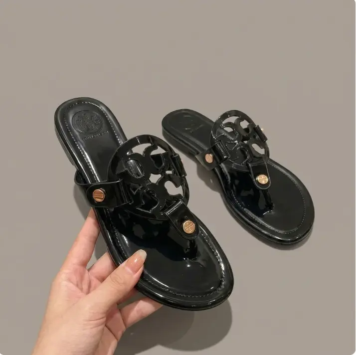 Women's Tory Burch Casual Flat Flip Flop Sandals Comfortable Summer Open Toe Slide Shoes