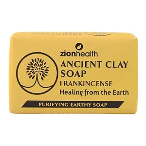 Zion Health Ancient Clay Soap - Frankincense, 6oz, Vegan Body Care Coconut