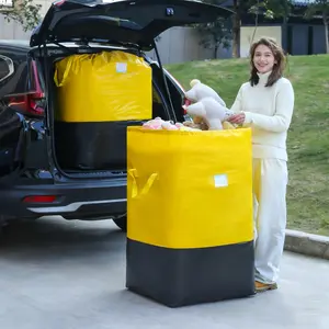 Heavy Duty Moving Bags with Sturdy Handles & Secure Drawstring Closure, Large Capacity Storage Organizer, Storage Totes, Foldable Space-Saving Design for Moving, Travel, Dorm & Home Use, Ideal for Clothes, Bedding, Toiletries & Car Trunk Organization