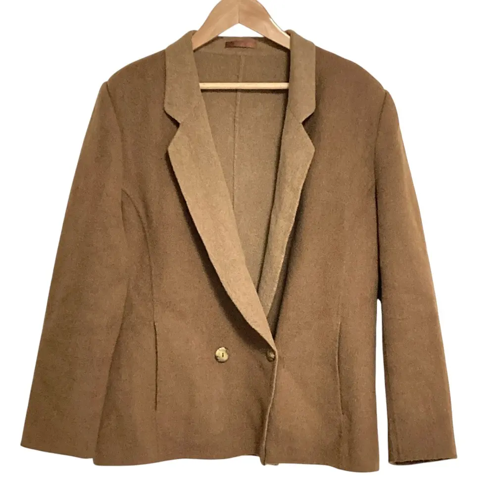 Pre-owned BURBERRY Wool Small Leather Goods Burberrys Double Face Knit Jacket