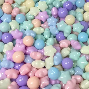 50pcs 2.16 inch  Soft Plastic Ball Pool Balls with Star Shapes, BPA-Free Kids Toy Balls for Play Tent, Baby Pool Fun, Party Decorations, Playtime