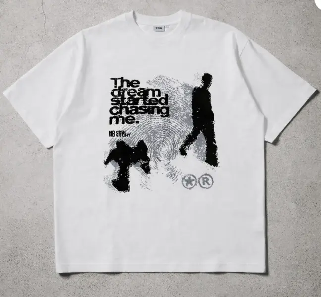 Y2K Graphic Oversized T-Shirt Streetwear Tee Black Cotton Unisex