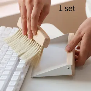 Compact Mini Dustpan Broom Set - Efficient Desktop Cleaning Brush with Iron Dustpan for Car, Pet, and Table Sweeping - Easy to Use, Space-Saving, and Portable Sweeper for Home and Office