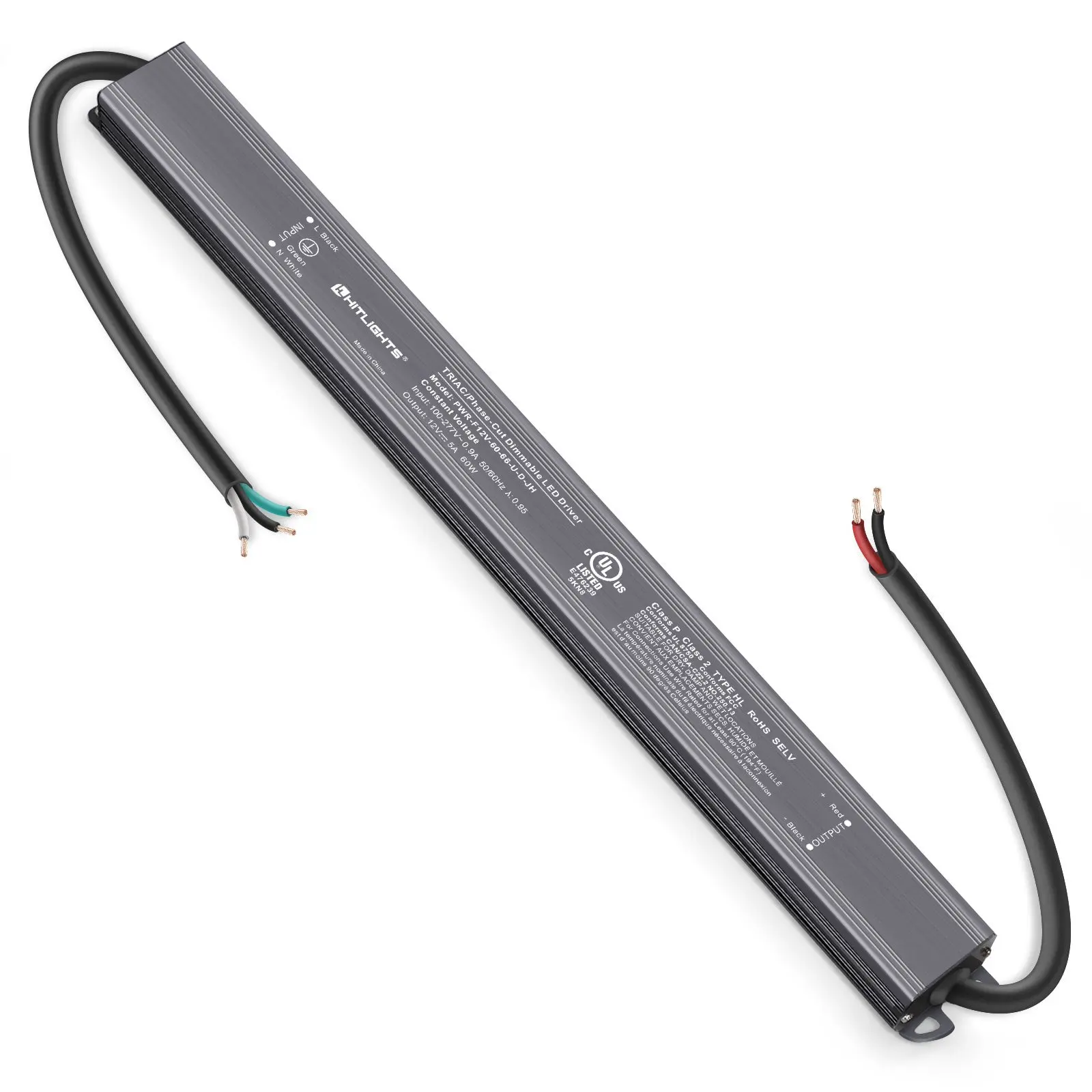60 Watt S-Series Dimmable Driver (Electronic, UL Listed) Waterproof - 12V