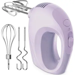 Handmixer Electric Handheld - 7 Speed Portable Kitchen Mixer Electric with 5 Stainless Steel Accessories Whisk,  Beater for Whipping Mixing Cookies Cakes  (CX6613-VT)